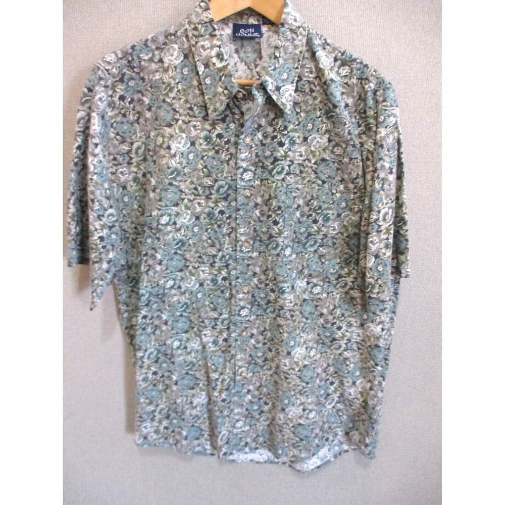 Vintage 80's Bon Homme Casual Shirt Size Medium Made in USA